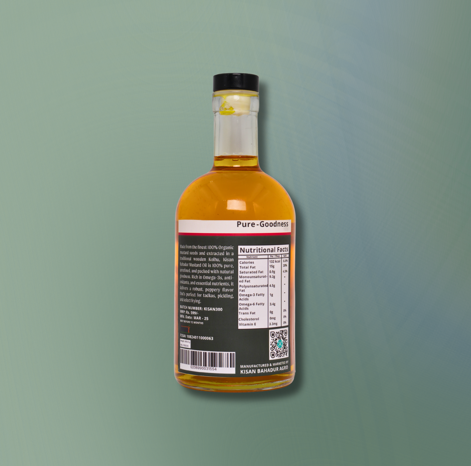 Organic Cold-Pressed Mustard Oil